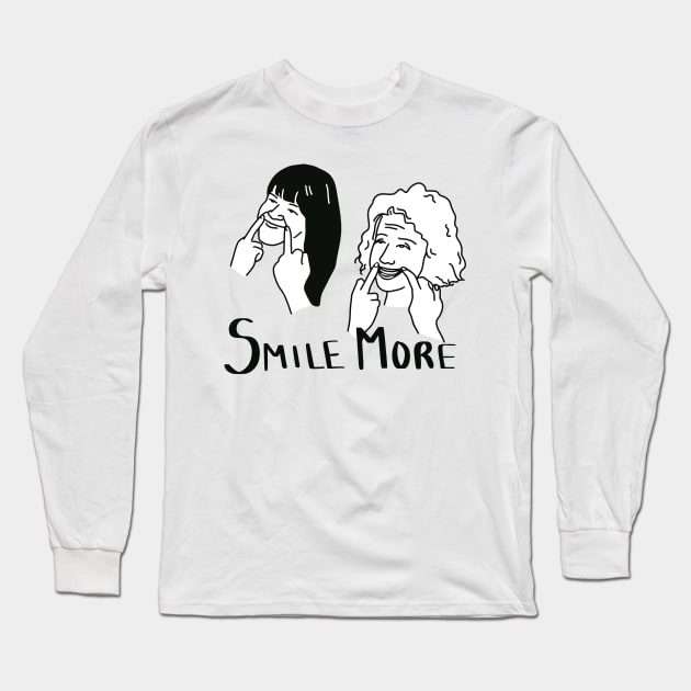 Smile More Broad City Long Sleeve T-Shirt by SusanaDesigns